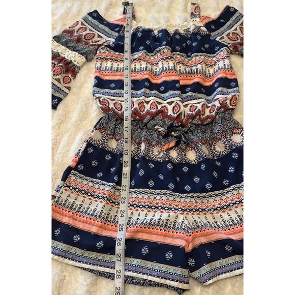 Takara Girls Brand Jumpsuit w/Flutter Sleeve 100% Polyester Girl's Size L - Picture 5 of 14